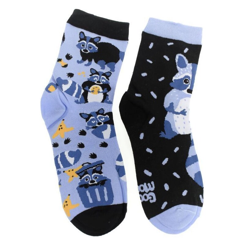 AURA.VIA Čierno-fialové ponožky DUO 36442887