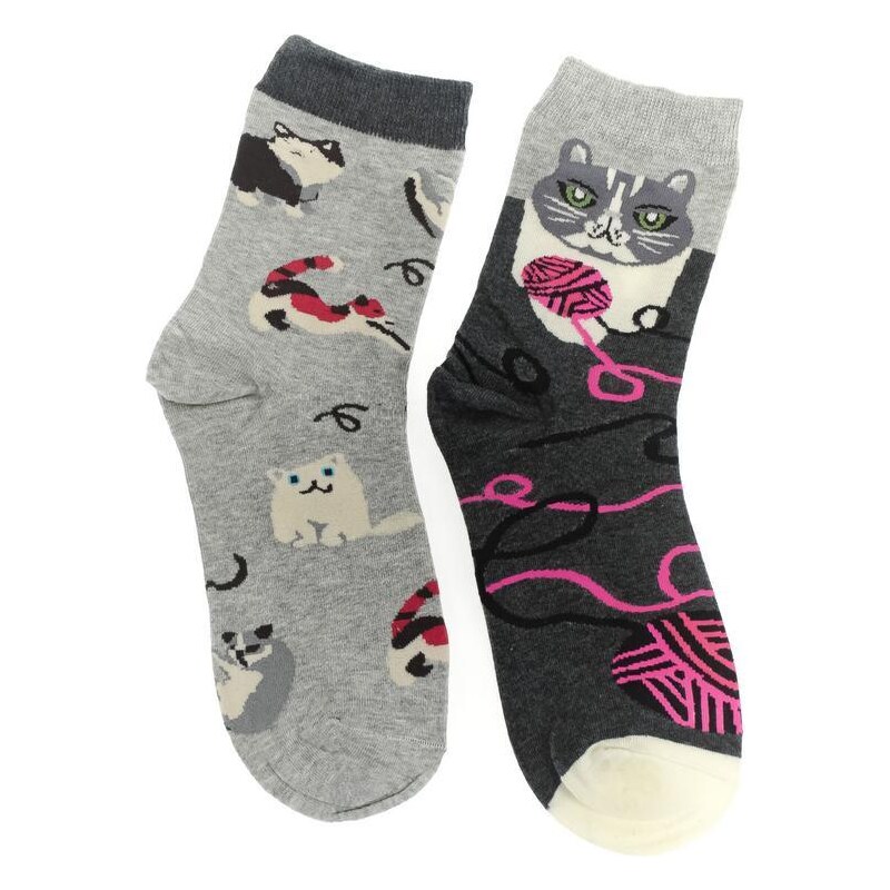 AURA.VIA Sivé ponožky DUO 36442888