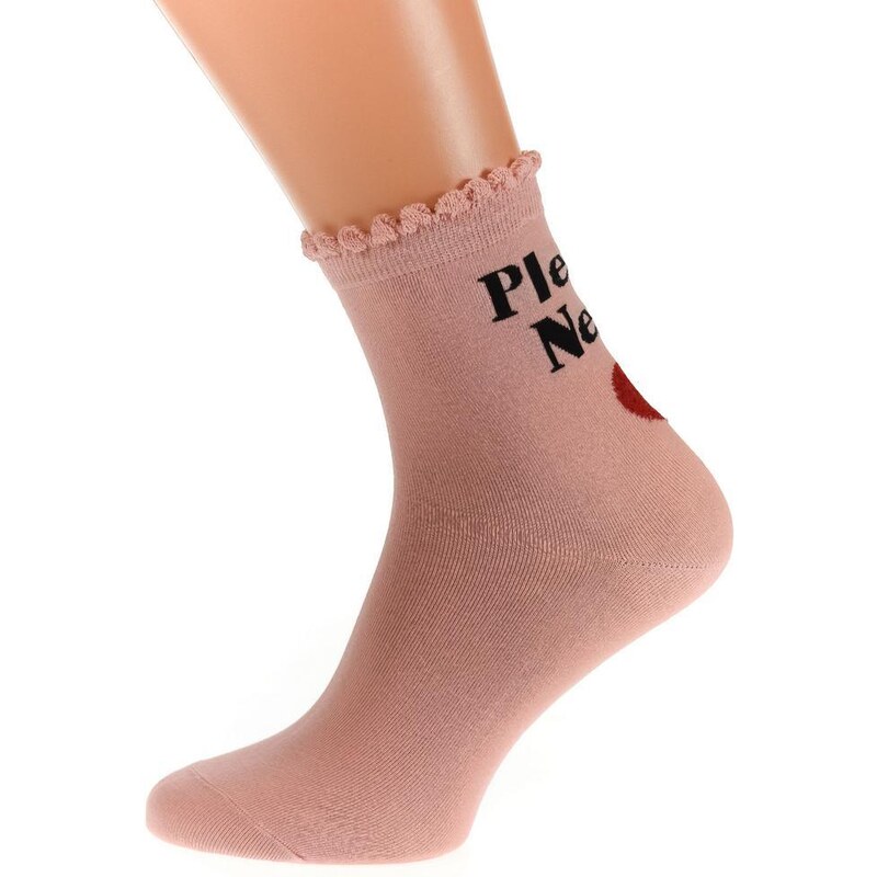 AURA.VIA Ružové ponožky PLEASE NEXT!