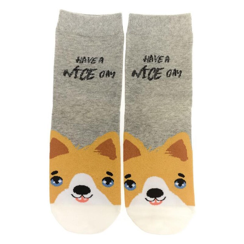 AURA.VIA Sivé ponožky NICE DAY 36442908