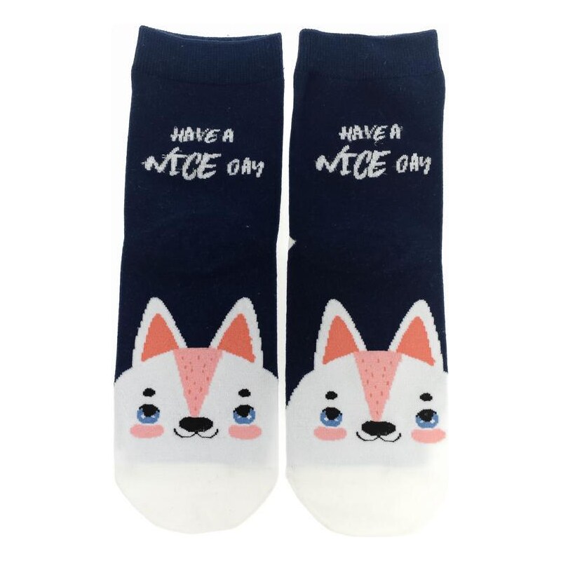 AURA.VIA Tmavomodré ponožky NICE DAY 36442910