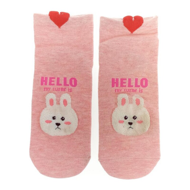 AURA.VIA Ružové ponožky HELLO 36442923