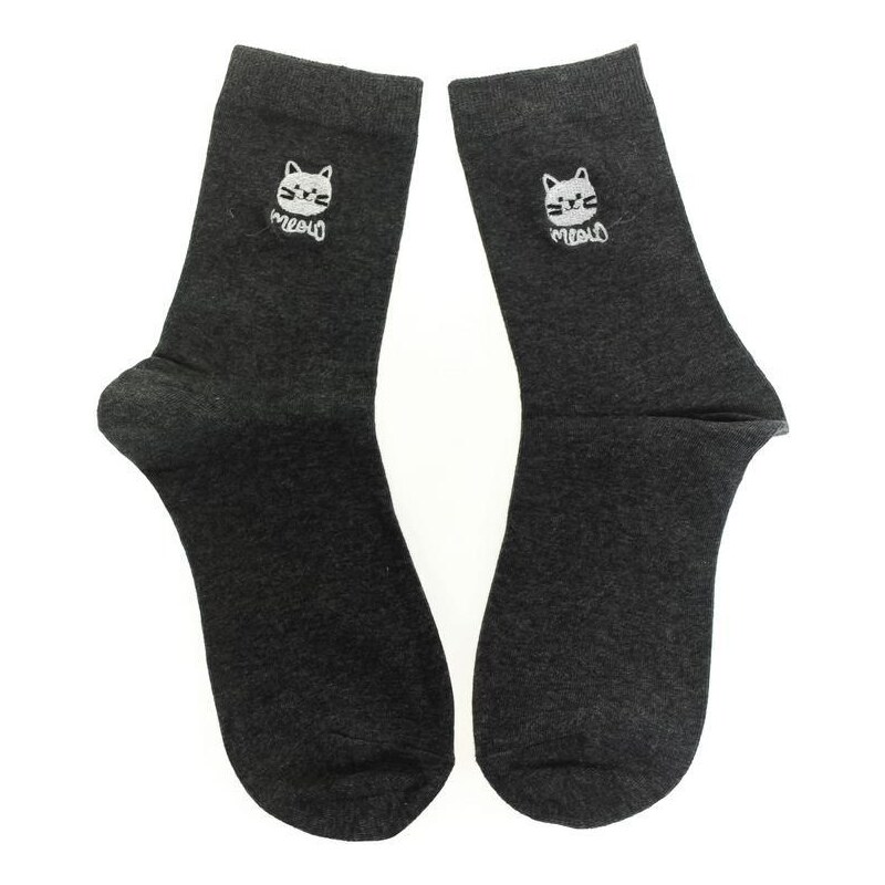 AURA.VIA Tmavosivé ponožky MŇAU 36442939