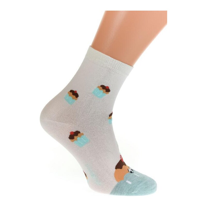 AURA.VIA Biele ponožky CAKE 36442977