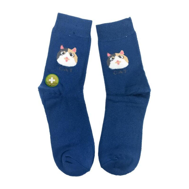 AURA.VIA Modré ponožky BAMBOO CAT 36442987