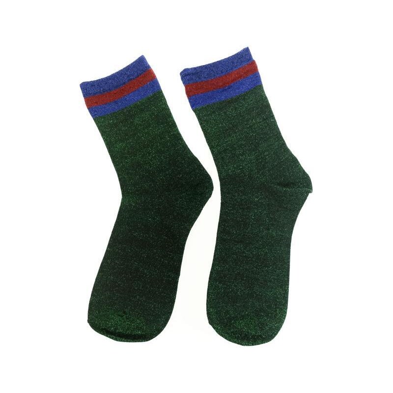 AURA.VIA Tmavozelené ponožky TINA 36443051