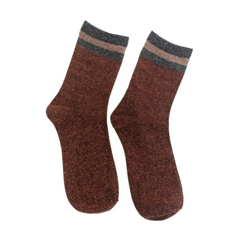 AURA.VIA Hnedé ponožky TINA 36443050