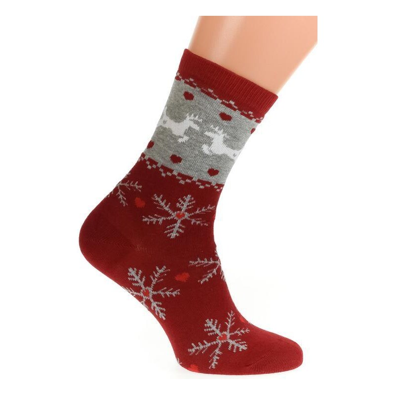 AURA.VIA Červené ponožky VIANOCE 36443076