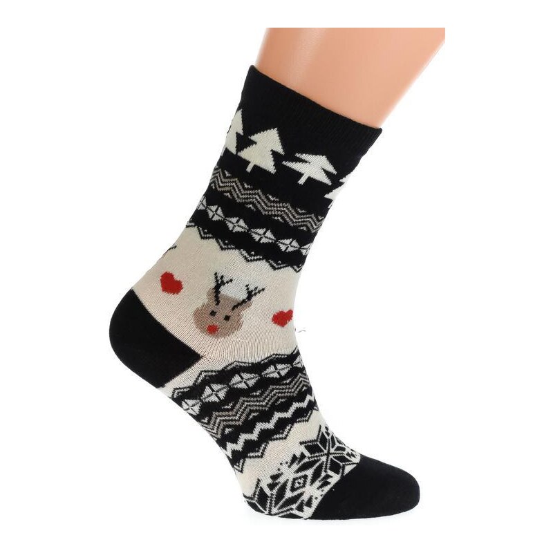 AURA.VIA Čierne ponožky VIANOCE 36443080