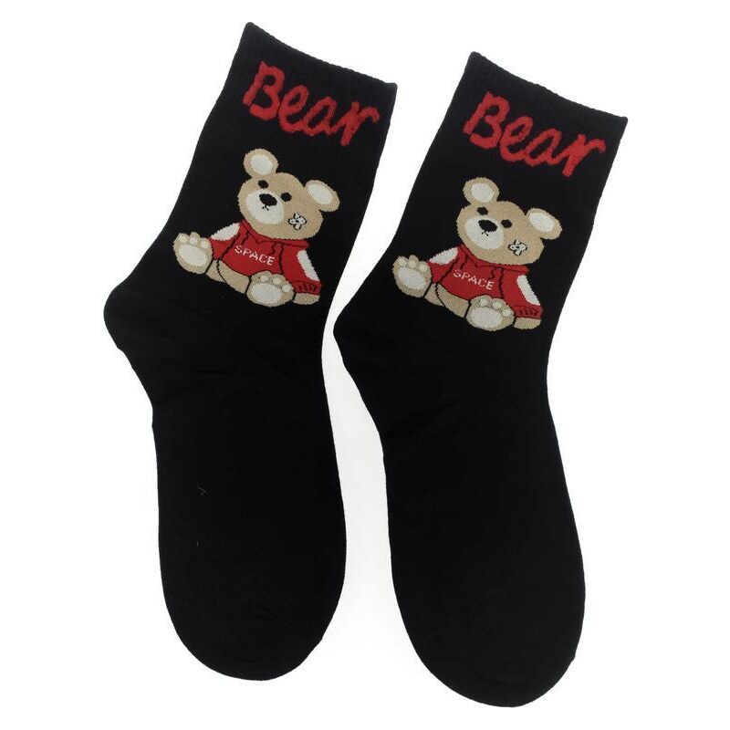 AURA.VIA Čierne ponožky BEAR 36443096