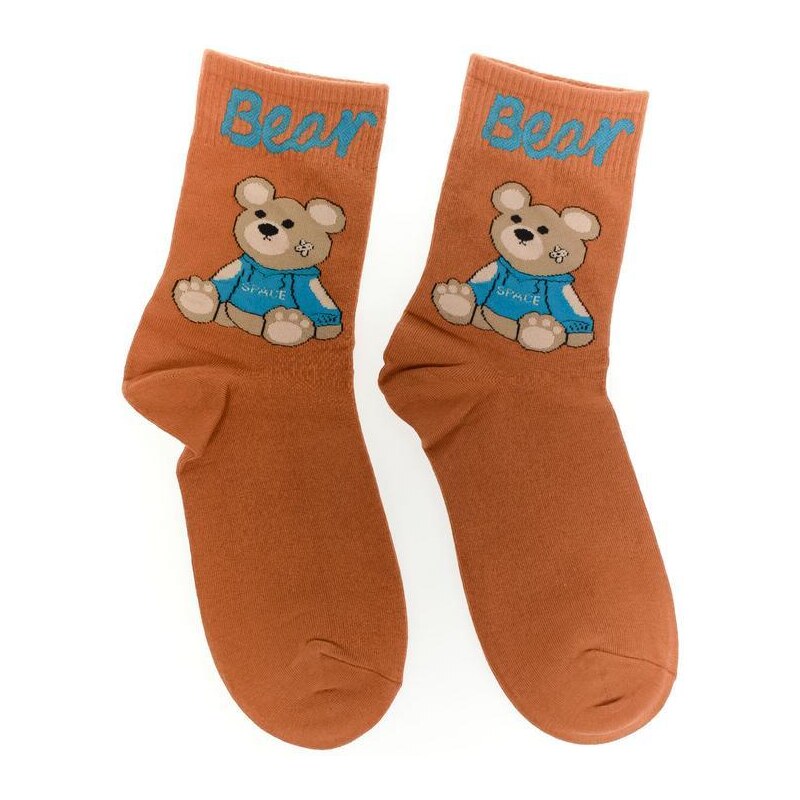 AURA.VIA Oranžové ponožky BEAR 36443092