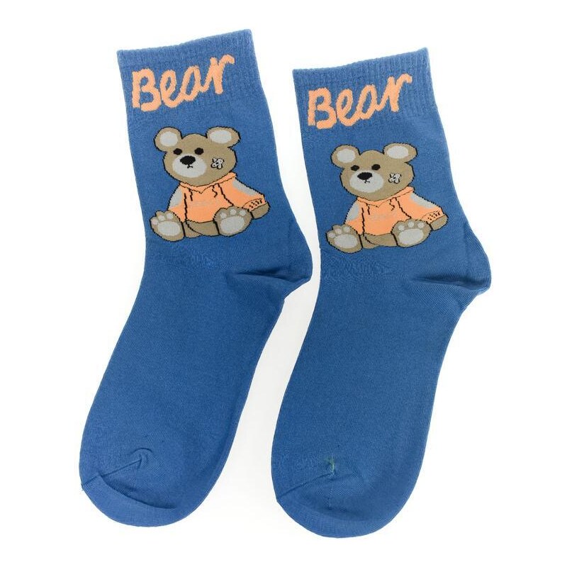 AURA.VIA Modré ponožky BEAR 36443094