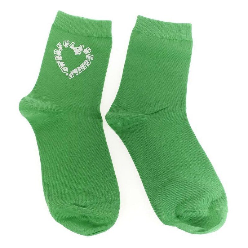 AURA.VIA Zelené ponožky HEART 36443109