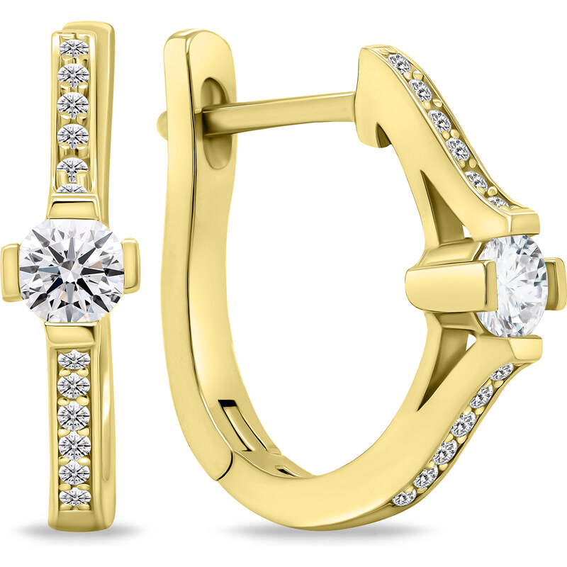 Brilio Silver Nádherné pozlátené kruhy so zirkónmi EA659Y 66586151