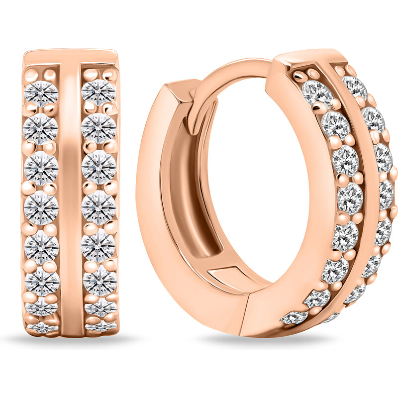 Brilio Silver Nadčasové bronzové kruhy so zirkónmi EA662R 66582571