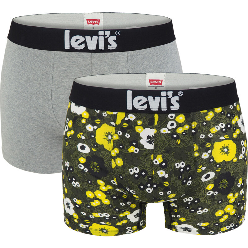 LEVI`S - boxerky 2PACK Levi`s man redmond flowers olive 36448828