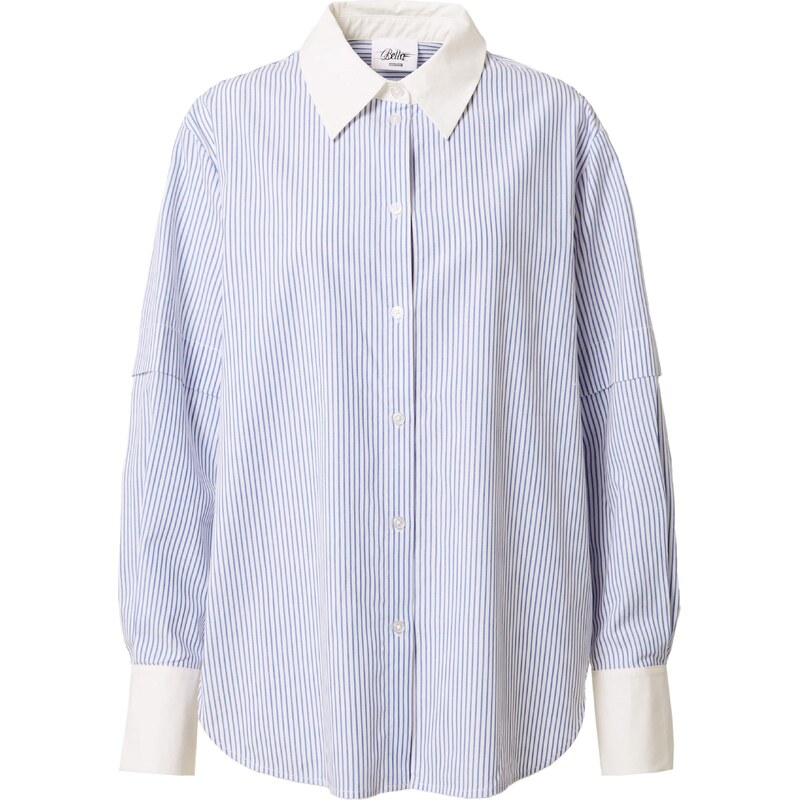 Bella x ABOUT YOU Blúzka Maria modrá / biela 36475863