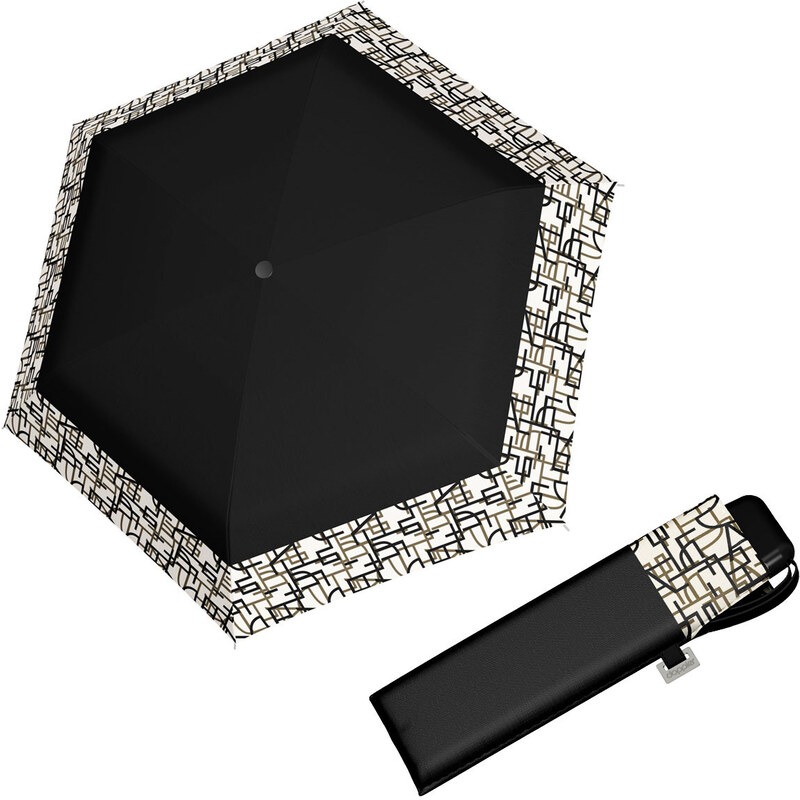 Doppler Mini Slim Carbonsteel CLASSY - dámsky plochý skladací dáždnik vínová