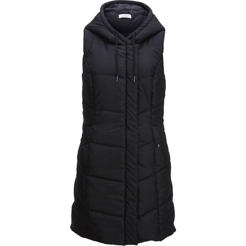 bonprix Prešívaná vesta z recyklovaného polyesteru, farba čierna 45812652