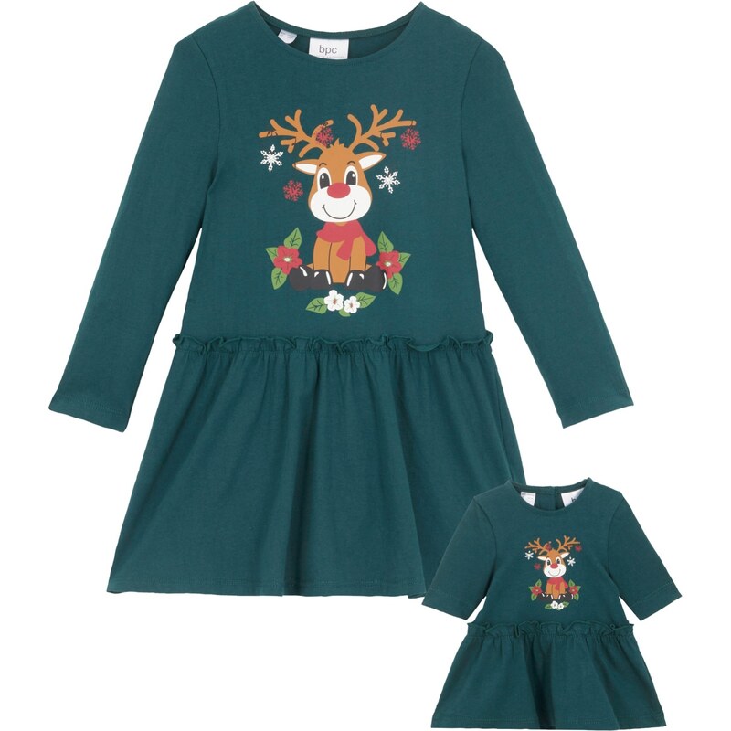 bonprix Džersejové šaty + šaty pre bábiku (2-dielna súprava), z bio 45980925