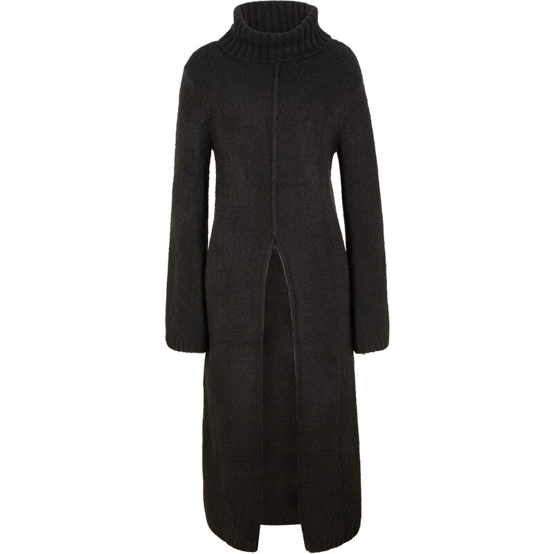 bonprix Dlhý rolákový pulóver na rôzne nosenie, farba čierna 47656799