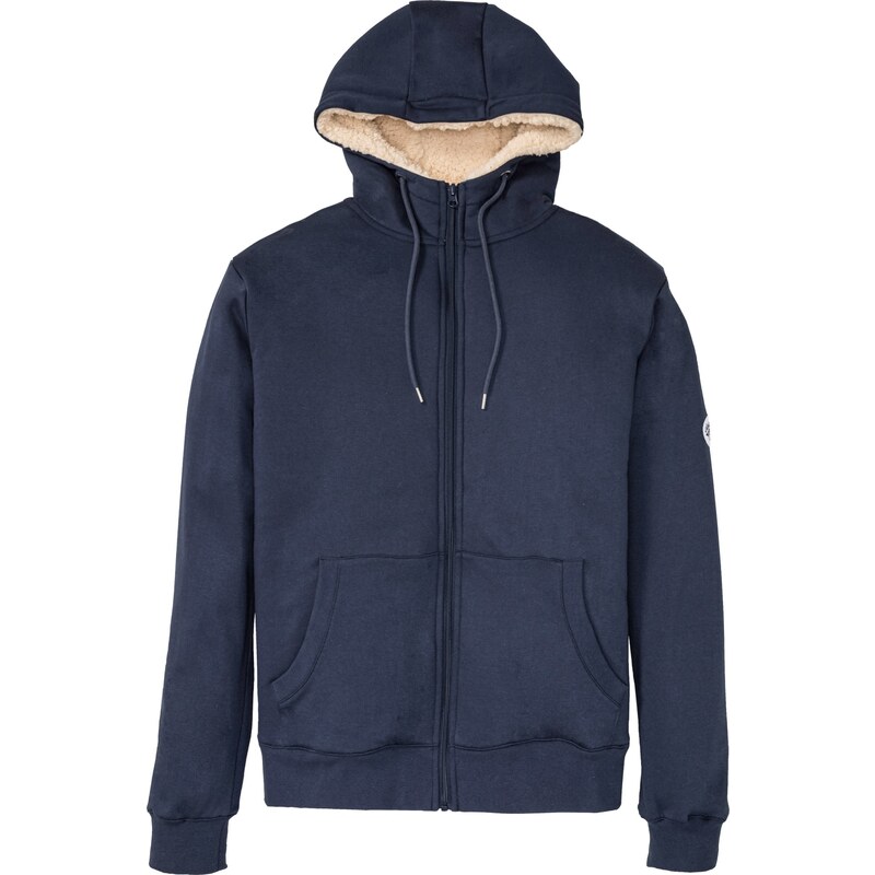 bonprix Termo mikina s kapucňou a kožušinovou podšívkou, farba modrá 46859437
