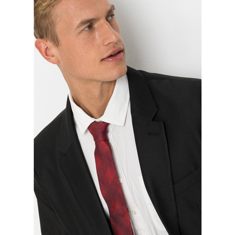 bonprix Oblek (3-dielny): sako, nohavice, kravata, farba čierna, rozm. 58
