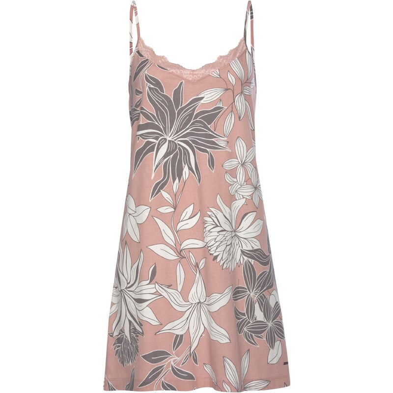 LASCANA Negližé tmavošedá / staroružová / biela 54237177