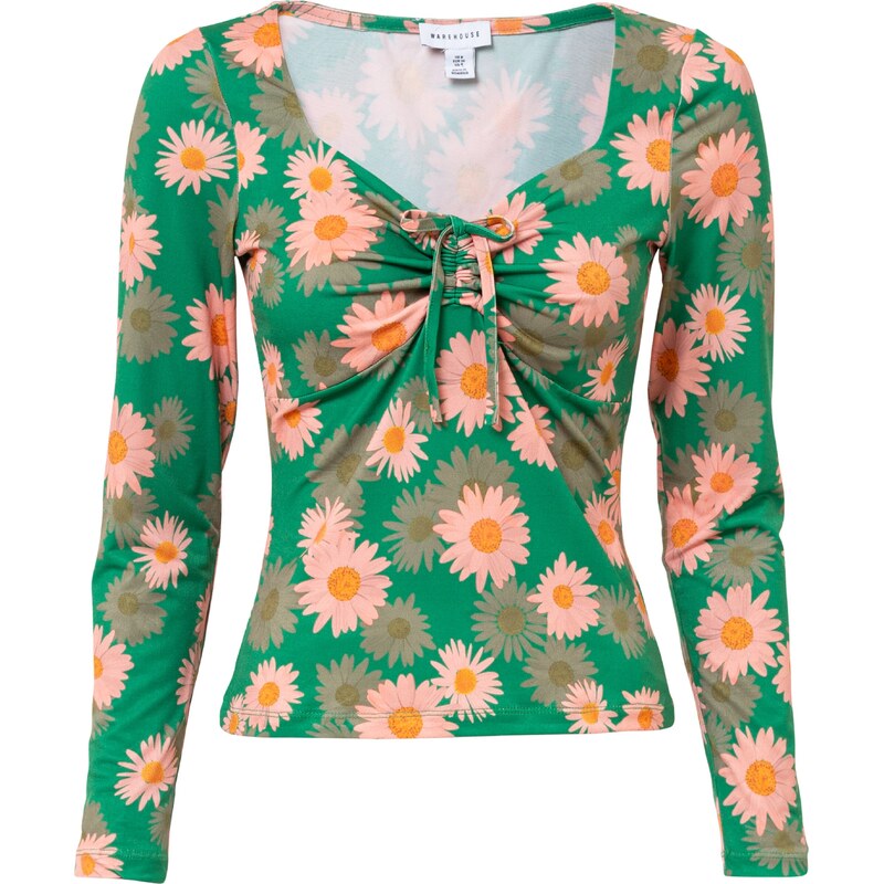 Warehouse Tričko zelená / oranžová / broskyňová 66007469