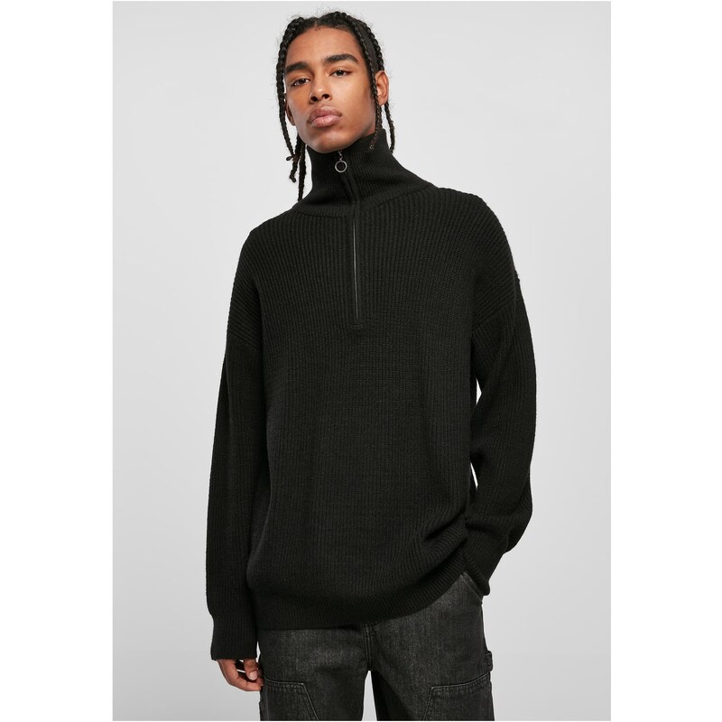 UC Men Oversized Knitted Troyer Black
