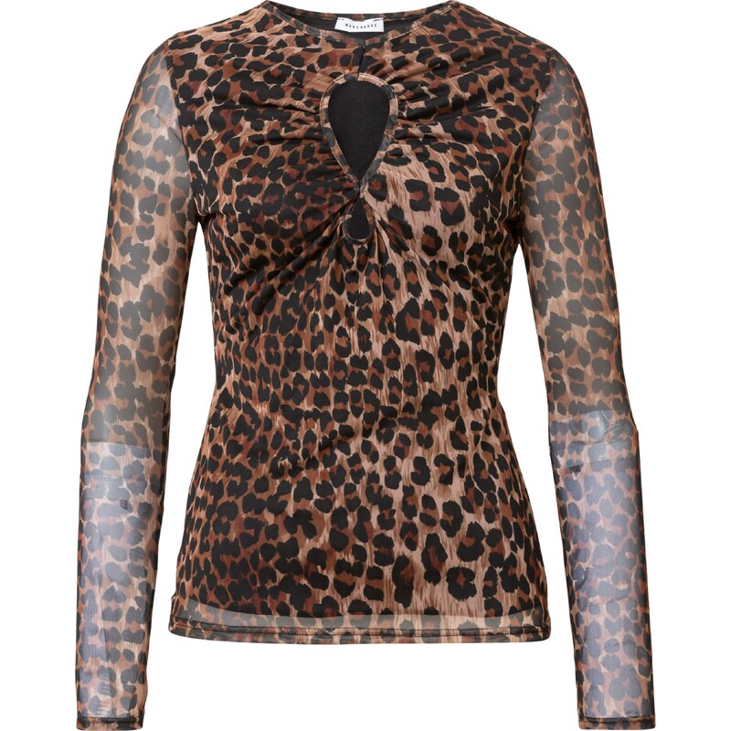 Warehouse Tričko hnedá / svetlohnedá / čierna 66007470