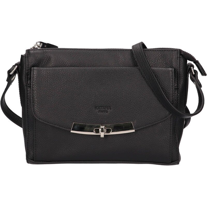 Kožená dámska crosbody kabelka Katana Zanets - čierna 36485363