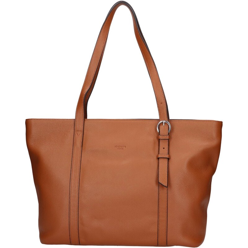 Elegantná dámska kožená kabelka Katana Irnise - koňak 36485384