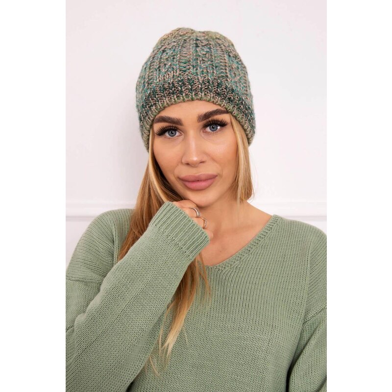 MladaModa Dámska čiapka Melisa K241 tyrkysová+zelená 36491682