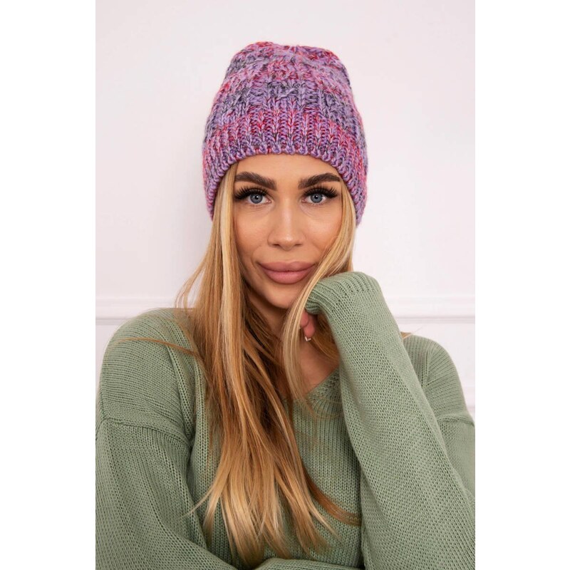 MladaModa Dámska čiapka Melisa K241 fialová+červená 36491686