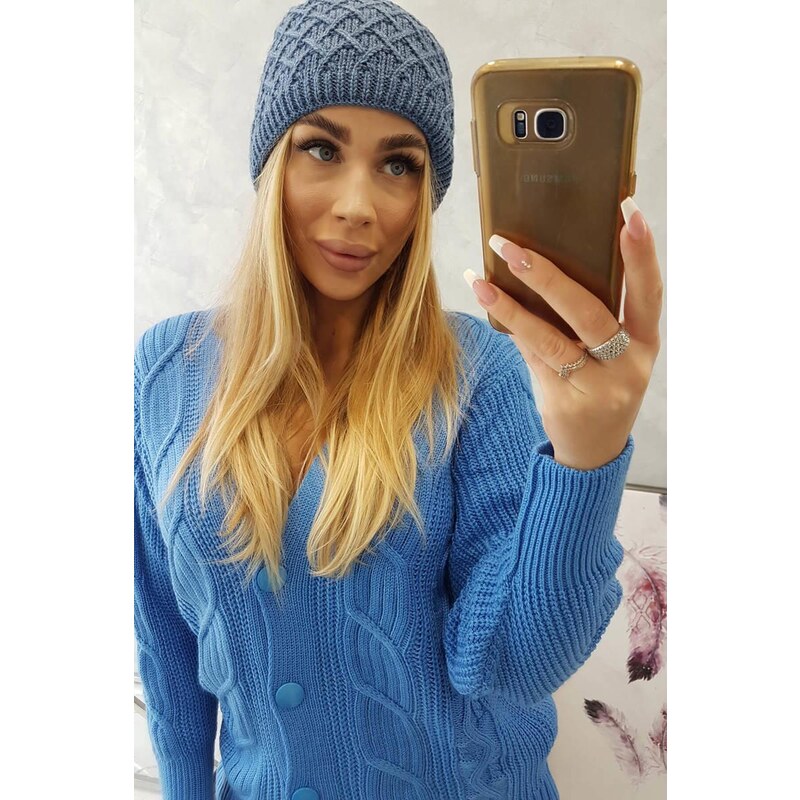 MladaModa Dámska čiapka Greta K204 farba džínsová 36491743