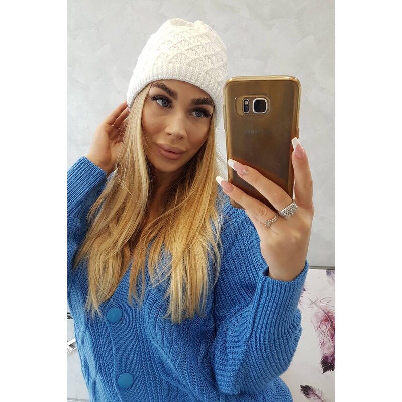 MladaModa Dámska čiapka Greta K204 biela 36492575