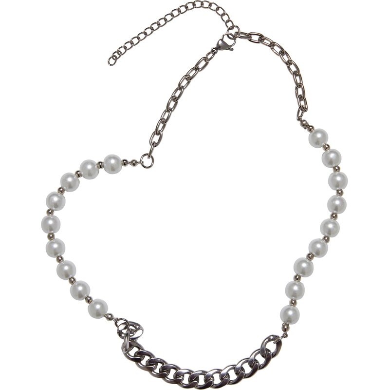 Urban Classics Retiazka strieborná / perlovo biela 66935492