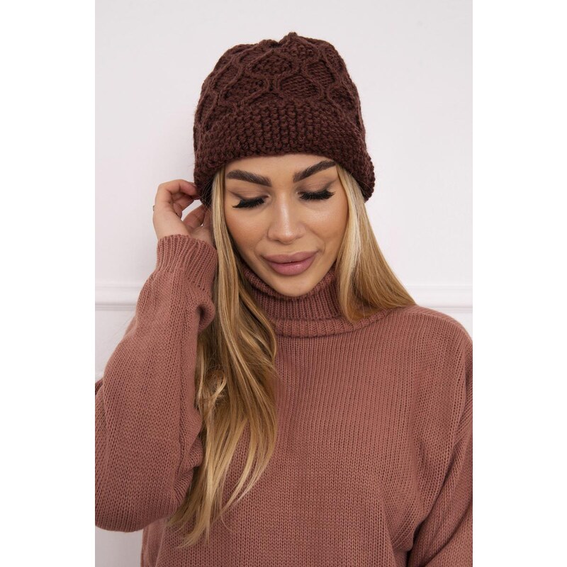 MladaModa Dámska čiapka Roma K235 hnedá 36430834