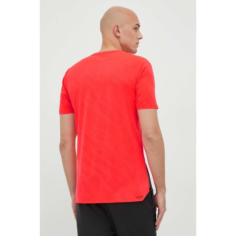 Bežecké tričko New Balance Nyc Marathon Q Speed červená farba, jednofarebné