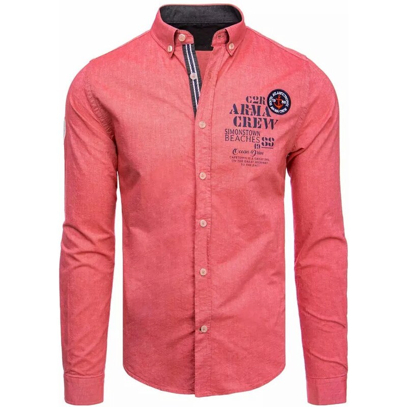 Buďchlap Originálna červená košeľa s potlačou 36514684