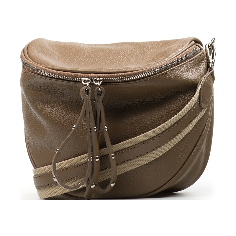 Blaire Kožená crossbody oblička Merle fango 64987560
