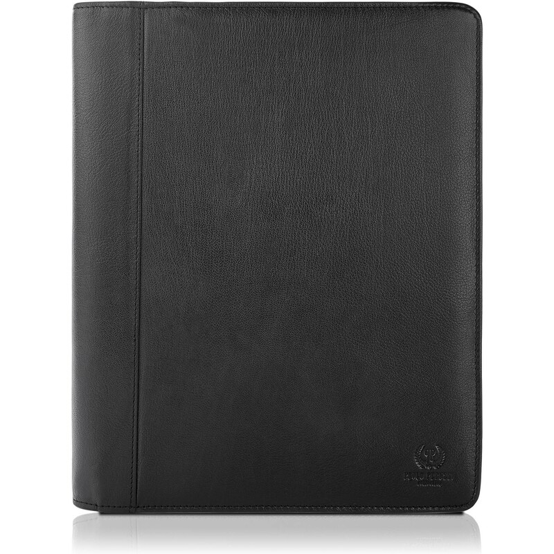 PAOLO PERUZZI Kožený organizér A4 T-58-BL | čierna T-58-BL 36519214