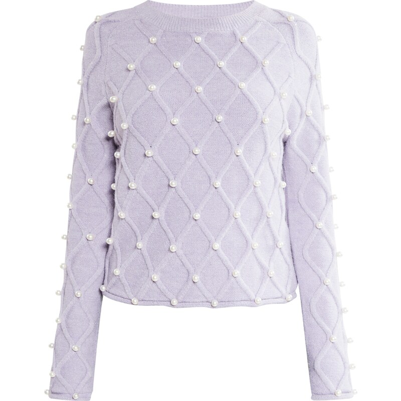 faina Sveter svetlofialová / perlovo biela 63142762