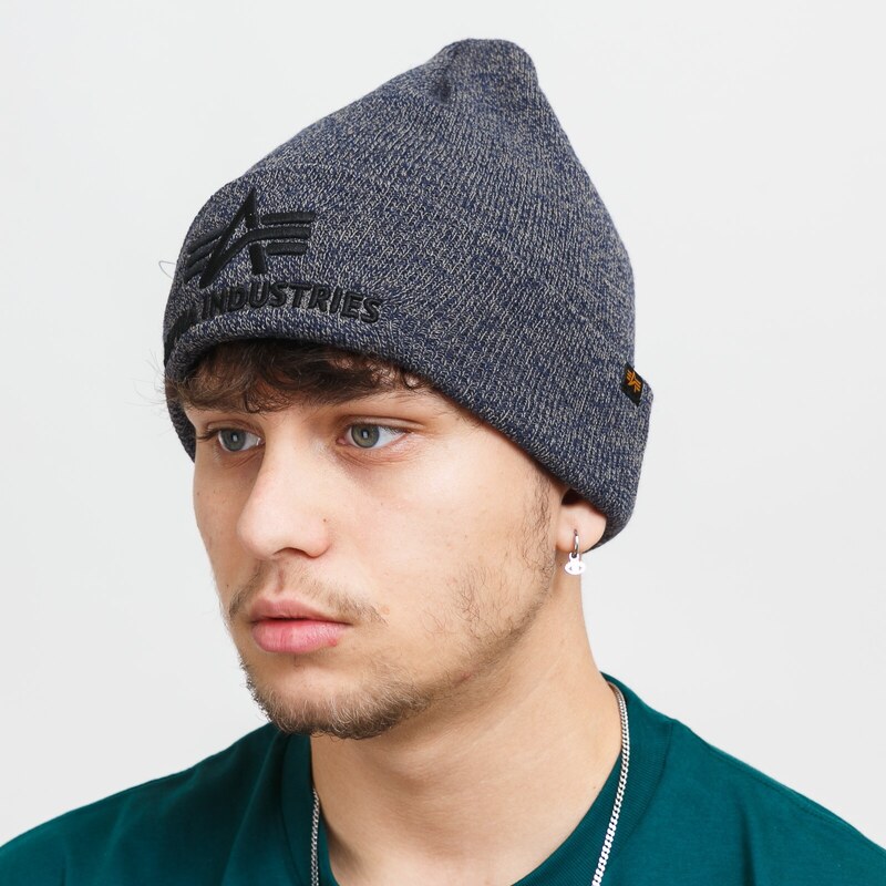 Alpha Industries 3D Beanie charcoal heather 36525112
