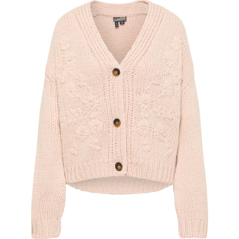 DreiMaster Vintage Kardigán hnedá / svetloružová 63142844