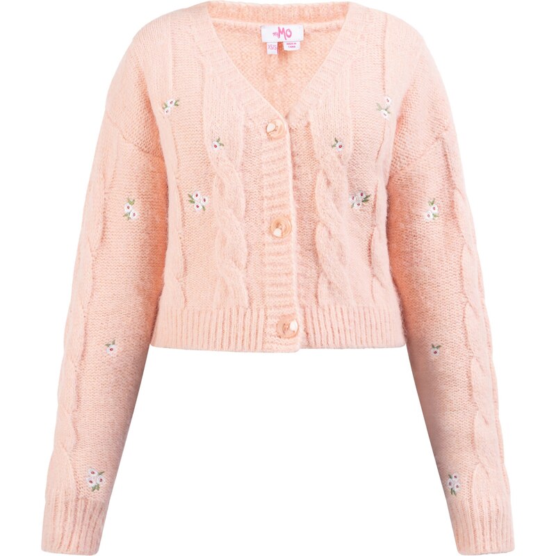 MYMO Kardigán zelená / svetloružová / tmavoružová / biela 54237060