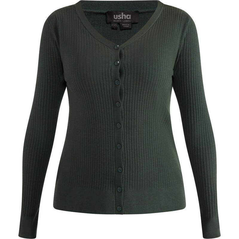usha BLACK LABEL Kardigán tmavozelená 54237435