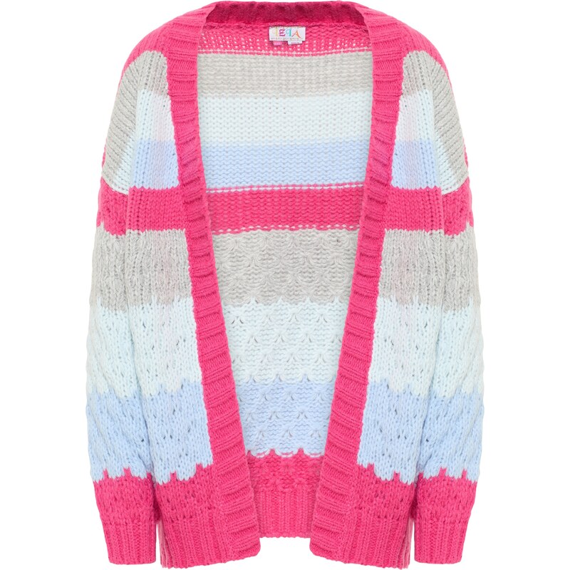IZIA Kardigán Gaya svetlomodrá / kamenná / ružová / šedobiela 65868091