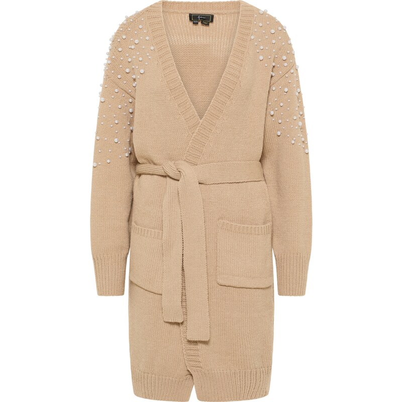 faina Kardigán tmavobéžová / perlovo biela 63143031